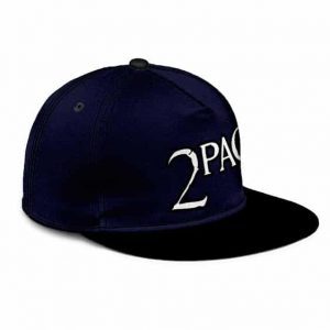 2Pac Simple Logo West Coast Gangsta Navy Blue Snapback
