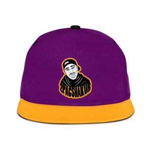 Cool 2Pac Amaru Shakur LA Lakers Colors Snapback Cap