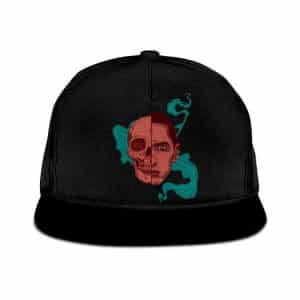 Dope American Rapper Eminem Skull Art Black Snapback Hat