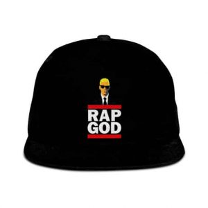 Eminem Rap God Minimalist Art Awesome Black Snapback Cap