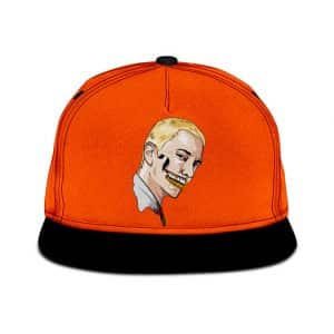 Eminem Slim Shady Skull Face Art Design Orange Snapback