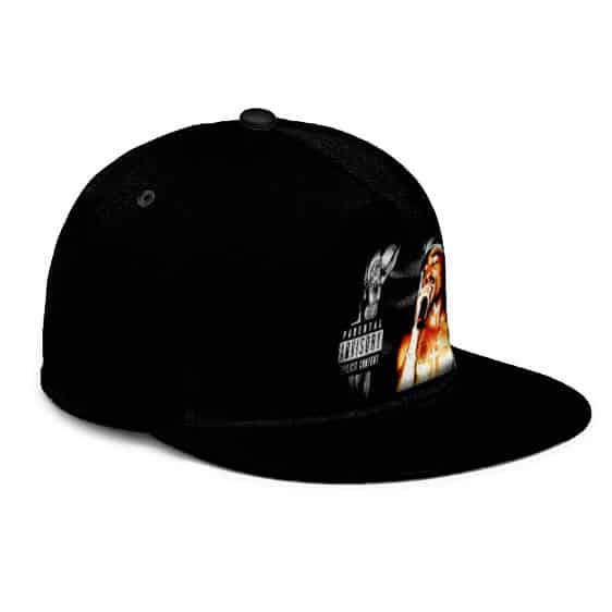 Epic Tupac Makaveli Album Design Black Snapback Hat