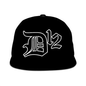 Marshall Mathers Eminem D12 Logo Black Snapback Cap