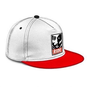 Minimalist Tupac Shakur Stencil Logo Ride Snapback Hat