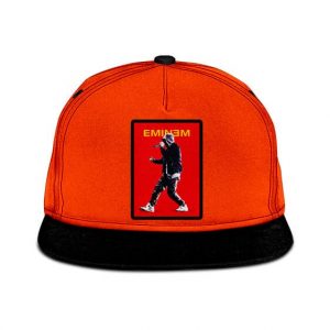 Rap God Eminem Full Body Portrait Logo Orange Snapback