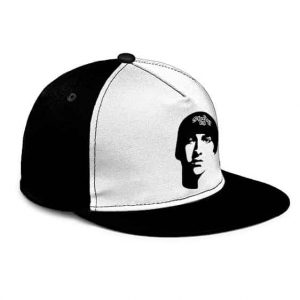 Rap God Eminem Stencil Logo Design Black & White Snapback