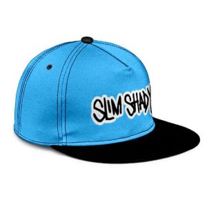 Rap Icon Slim Shady Minimalist Logo Cool Sky Blue Snapback