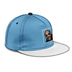 Cool Snoop Dogg Portrait Blue Snapback Baseball Cap