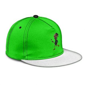 Amazing Snoop Dogg With Spliff Green Snapback Cap