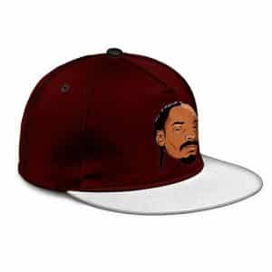 Stunning Snoop Doggy Dogg Icon Maroon Snapback Hat