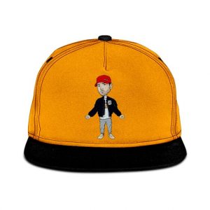 Slim Shady Eminem Caricature Style Orange Snapback