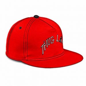 Thug Life Tattoo Logo Tupac Makaveli Red Snapback Hat