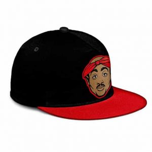Tupac Shakur Cartoon Head Icon Logo Art Snapback Hat