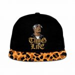 West Coast 2Pac Thug Life Leopard Print Snapback Hat