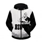 Big Poppa Notorious BIG Monochrome Art Zipper Hoodie