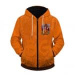 Big Poppa Notorious BIG Unique Design Orange Zip Hoodie