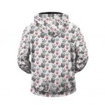 Biggie Smalls Crown Logo Design White Zip-Up Hoodie