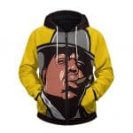 Biggie Smalls Gentleman Artwork Yellow Zipper Hoodie