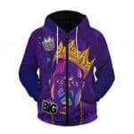 Birthdays Was The Worst Days Crowned Biggie Purple Zip Hoodie