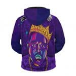 Birthdays Was The Worst Days Crowned Biggie Purple Zip Hoodie