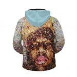 Crowned Biggie Smalls Portrait Paint Splash Zipper Hoodie