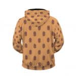 East Coast Biggie Cartoon Head Pattern Zip-Up Hoodie