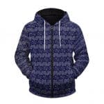 East Coast King Biggie Smalls Unique Pattern Zipper Hoodie