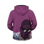 East Coast Rapper Notorious BIG Grime Art Zip Hoodie