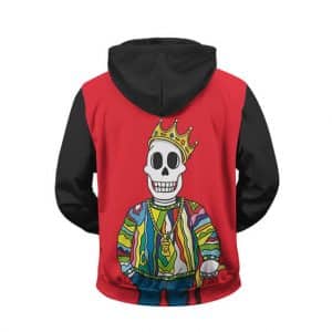 Gangsta Rap Icon Biggie Smalls Skeleton Art Zipper Hoodie