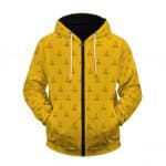 Iconic Rapper Crowned Biggie Smalls Pattern Zip Hoodie