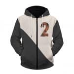 Minimalistic 2Pac Artwork Tri Color Dope Zip Up Hoodie