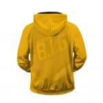 Notorious BIG Abstract Face Art Yellow Zipper Hoodie