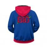Notorious BIG Rose Design Logo Vibrant Blue Zip Hoodie