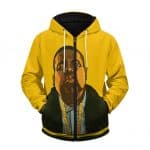 Notorious Biggie Smalls Dope Art Yellow Zipper Hoodie
