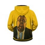 Notorious Biggie Smalls Dope Art Yellow Zipper Hoodie