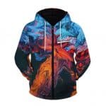Notorious Biggie Smalls Trippy Smoke Design Zip Hoodie