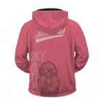 Sky Is The Limit Notorious Logo Biggie Pink Zip-Up Hoodie