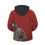 Supreme Parody Gangsta Rapper Biggie Red Zip-Up Hoodie
