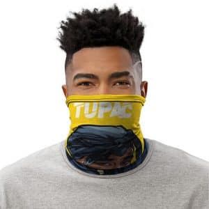 Tribute To Tupac Shakur Portrait Vibrant Yellow Tube Mask