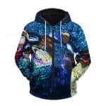 Trippy Galaxy Head King Biggie Smalls Zipper Hoodie