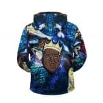Trippy Galaxy Head King Biggie Smalls Zipper Hoodie