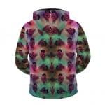 Trippy Notorious BIG Head Vibrant Pattern Zipper Hoodie