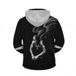 Tupac Shakur Dope Angel Wings Black Zip Up Hoodie