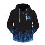 Westside Gangsta Tupac Shakur Vibrant Aura Zip Up Hoodie