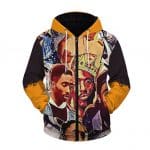 Tupac Shakur Dope Collage Artwork Zip Up Hoodie