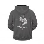 Cool 2Pac Shakur Minimalistic Design Gray Zip Up Hoodie
