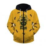 Awesome 2Pac Is Alive Vibrant Artwork Zip Up Hoodie