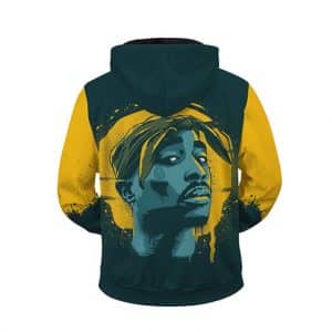 West Side Tupac Shakur Vibrant Artwork Zip Up Hoodie