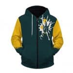 West Side Tupac Shakur Vibrant Artwork Zip Up Hoodie