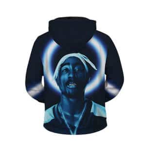 The Legendary Tupac Shakur Blue Halo Zip Up Hoodie